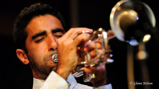 Riley Mulherkar on trumpt at the Royal Room in Columbia City.