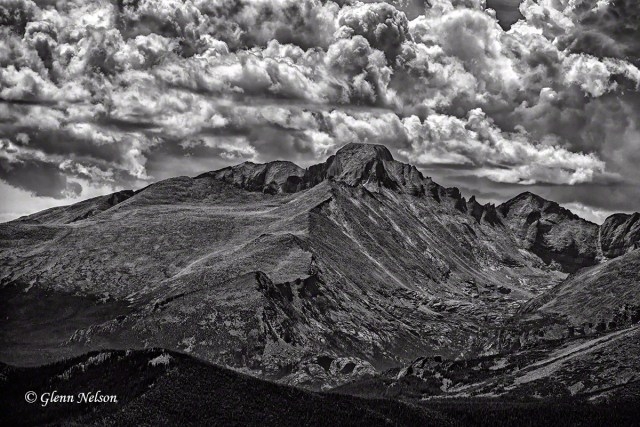 Iconic Long's Peak from Trail Ridge Road.