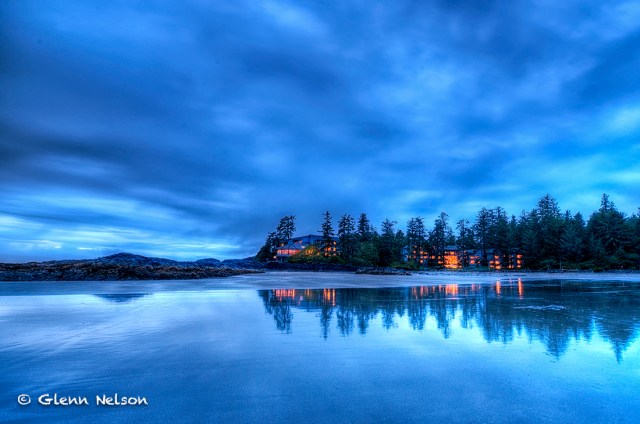 The Wickaninnish Inn, just after sunset.