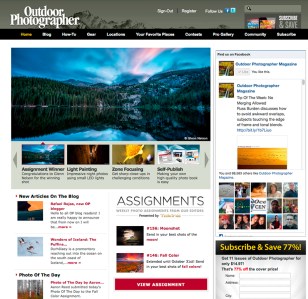 Announcing my win on the magazine website.