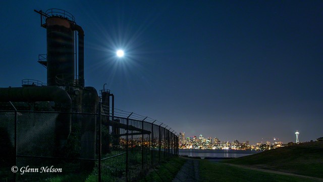 Moon over Gas Works